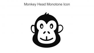 Monkey Head Monotone Icon In Powerpoint Pptx Png And Editable Eps Format