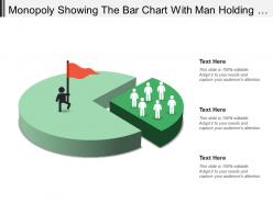 Monopoly showing the bar chart with man holding hand