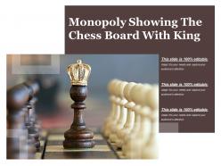 Monopoly showing the chess board with king