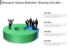 Monopoly vectors illustration showing one man superior to others