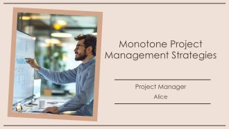 Monotone Project Management Strategies PPT Graphics AT