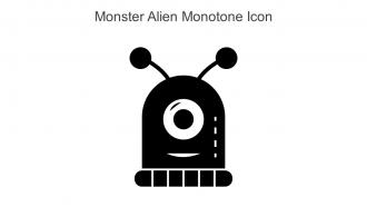 Monster Alien Monotone Icon In Powerpoint Pptx Png And Editable Eps Format