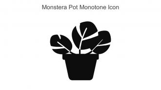Monstera Pot Monotone Icon In Powerpoint Pptx Png And Editable Eps Format