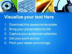 Montage technology powerpoint templates and powerpoint backgrounds 0811