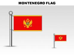 Montenegro country powerpoint flags