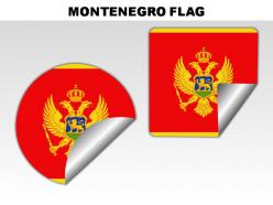 Montenegro country powerpoint flags