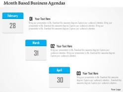 Month Based Business Agendas Flat Powerpoint Design