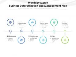 Month by month business data utilization and management plan