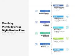 Month by month business digitalization plan