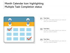 Month calendar icon highlighting multiple task completion status