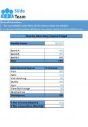Monthly Advertising Expense Budget Excel Spreadsheet Worksheet Xlcsv XL SS