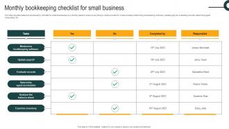 Monthly Bookkeeping Checklist For Small Business