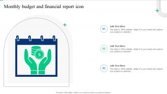 Monthly Budget And Financial Report Icon
