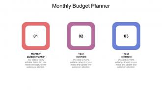 Monthly budget planner ppt powerpoint presentation diagram lists cpb