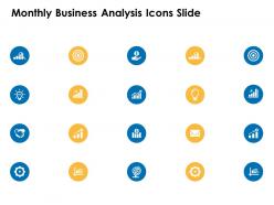 Monthly business analysis icons slide gear growth c359 ppt powerpoint themes