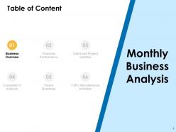 Monthly business analysis powerpoint presentation slides