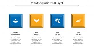 Monthly Business Budget Ppt Powerpoint Presentation Slides Deck Cpb
