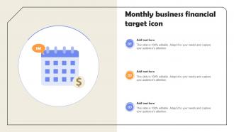Monthly Business Financial Target Icon