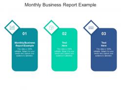 Monthly business report example ppt powerpoint presentation model grid cpb