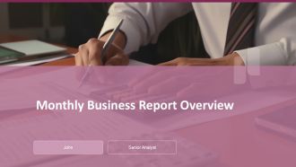 Monthly Business Report Overview PPT Graphics ACP