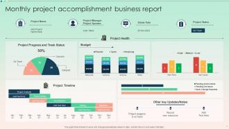 Monthly Business Report Powerpoint Ppt Template Bundles Visual Informative