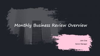 Monthly Business Review Overview PPT PowerPoint ACP