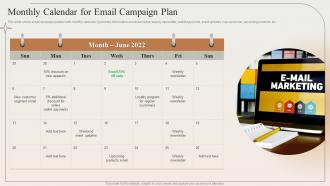 Monthly Calendar For Email Campaign Plan