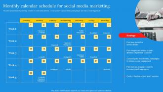 Monthly Calendar Schedule For Social Media Marketing Digital Marketing Campaign Brand Awareness