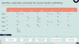 Monthly Calendar Schedule For Social Media Marketing Guide For Digital Marketing