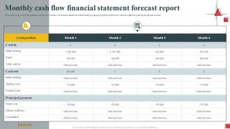 Monthly Cash Flow Financial Statement Forecast Report