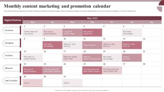 Monthly Content Marketing And Promotion Boosting Conversion And Awareness MKT SS