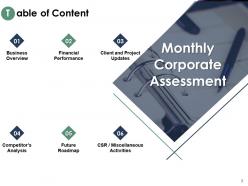 Monthly corporate assessment powerpoint presentation slides