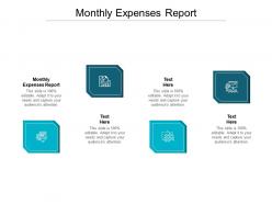 Monthly expenses report ppt powerpoint presentation gallery graphics cpb