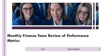 Monthly Finance Team Review Of Performance Metrics PPT Sample AT