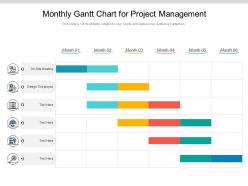 Monthly gantt chart for project management