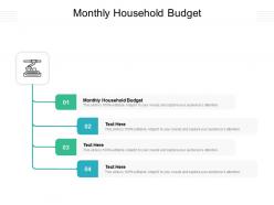 Monthly household budget ppt powerpoint presentation gallery templates cpb