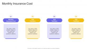 Monthly Insurance Cost In Powerpoint And Google Slides Cpb