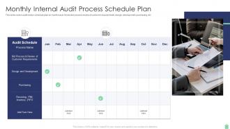 Monthly Internal Audit Process Schedule Plan