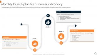 Monthly Launch Plan For Customer Advocacy