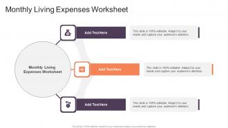 Monthly Living Expenses Worksheet In Powerpoint And Google Slides Cpb