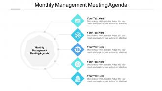 Monthly management meeting agenda ppt powerpoint presentation deck cpb