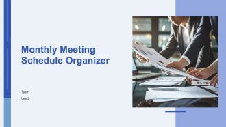 Monthly Meeting Schedule Organizer For Business Teams PPT Slides AT Monthly Meeting Schedule Organizer For Business Teams PPT Slides AT