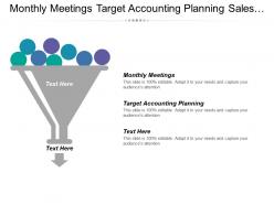 Monthly meetings target accounting planning sales process methodology