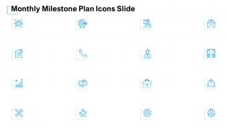 Monthly milestone plan icons slide ppt layouts graphics template