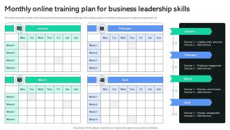 Monthly Online Training Plan For Business Leadership Skills