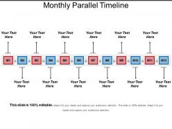 Monthly parallel timeline