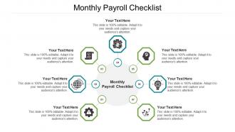 Monthly payroll checklist ppt powerpoint presentation infographics infographics cpb