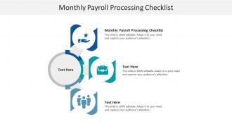 Monthly payroll processing checklist ppt powerpoint presentation ideas design ideas cpb