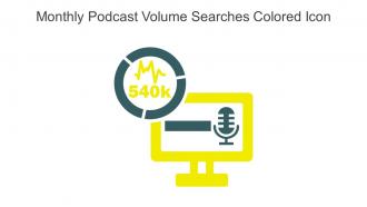 Monthly Podcast Volume Searches Colored Icon In Powerpoint Pptx Png And Editable Eps Format