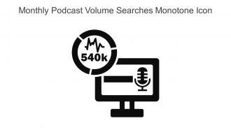 Monthly Podcast Volume Searches Monotone Icon In Powerpoint Pptx Png And Editable Eps Format